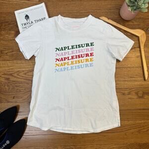 Ban.do White Napleisure Retro Short Sleeve T-Shirt